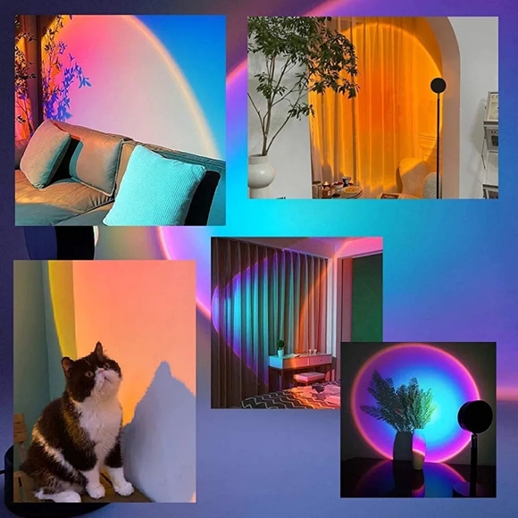 Sunset Lamp RGB Projection with Remote Control Atmosphere Lamp Backgound Deco - Picture 2 of 8